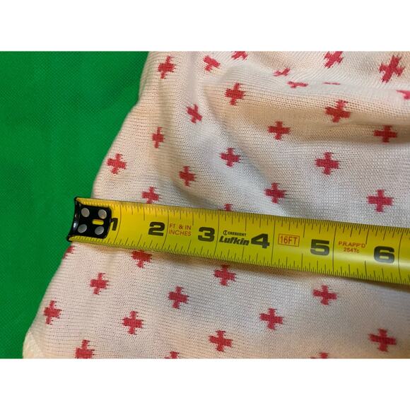 Barbie White Pink Green Ponytail Pullover Snowflake Winter Sweater Size Medium - Picture 5 of 10